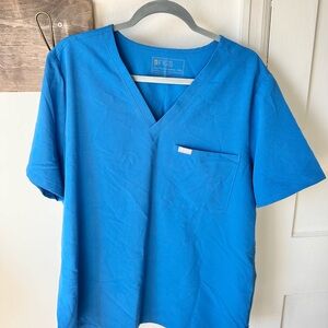 Figs Catarina Royal Blue scrub top